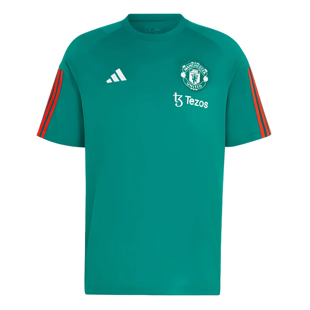 '23-'24 Man Utd Training Tee (Green) Polyester Manchester United Made By: Adidas Men's Green Extra Large