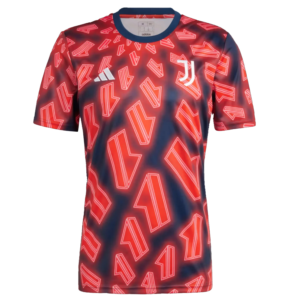 '23-'24 Juventus Pre Match Shirt (Night Indigo) Polyester Made By: Adidas Men's Pink Medium