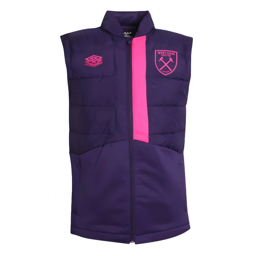 Umbro (Xxl) 2023-2024 West Ham Gilet (Austral Aura) - Image 2
