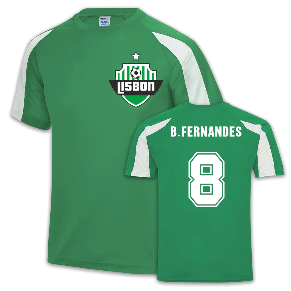 Bruno Fernandes Sporting Lisbon Sports Training Jersey (Blue) Polyester Uksoccershop Men's Blue Small