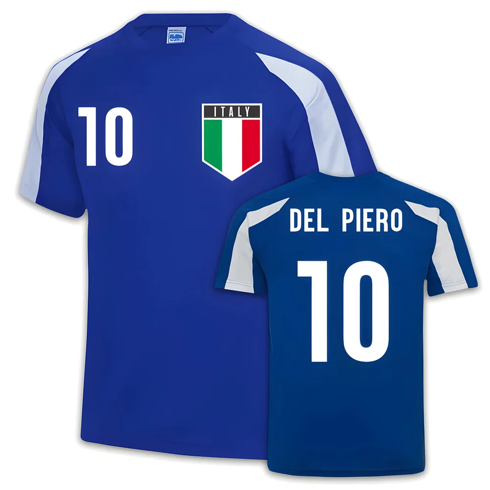 Italy Sports Training Jersey (Del Piero 10) Polyester Uksoccershop Men's Green Small