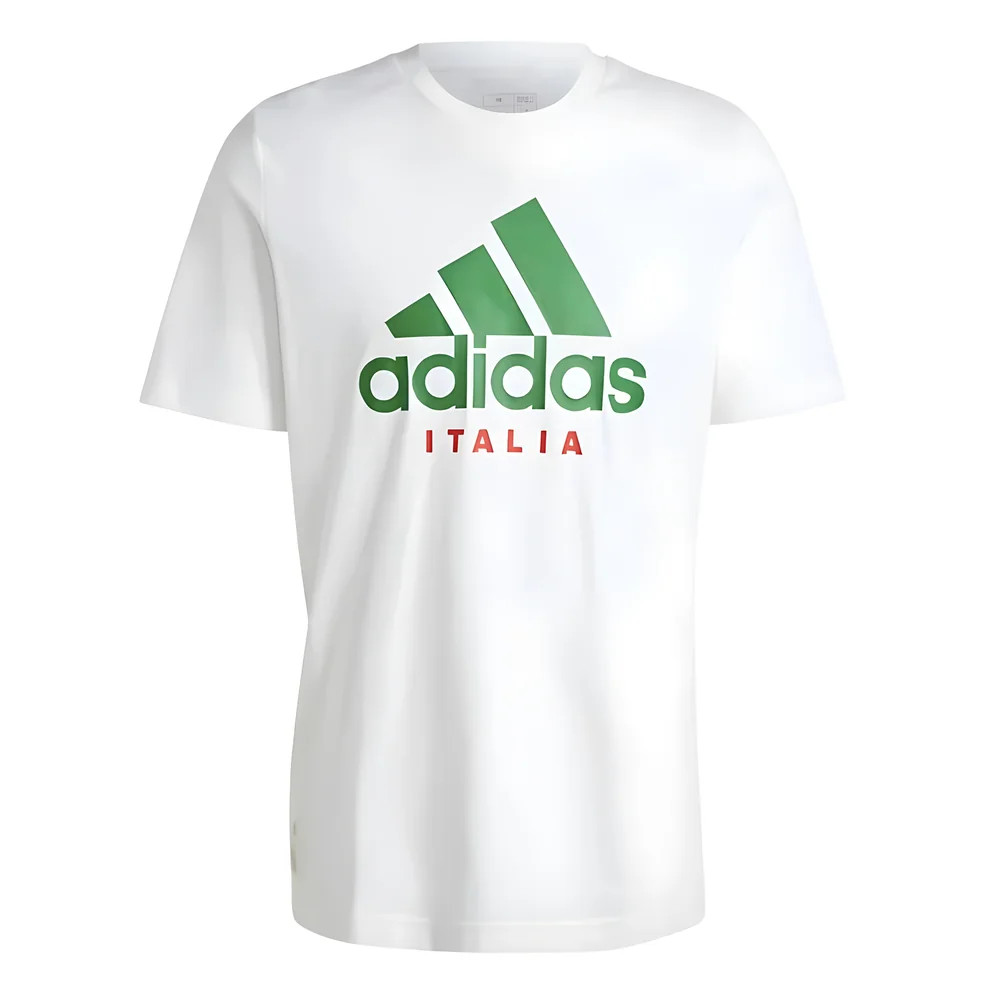 '24-'25 Italy Dna Graphic Tee (White) Polyester Made By: Adidas Men's White Medium