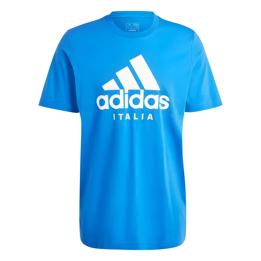 '24-'25 Italy Dna Graphic Tee (Blue) Polyester Made By: Adidas Men's Blue Medium