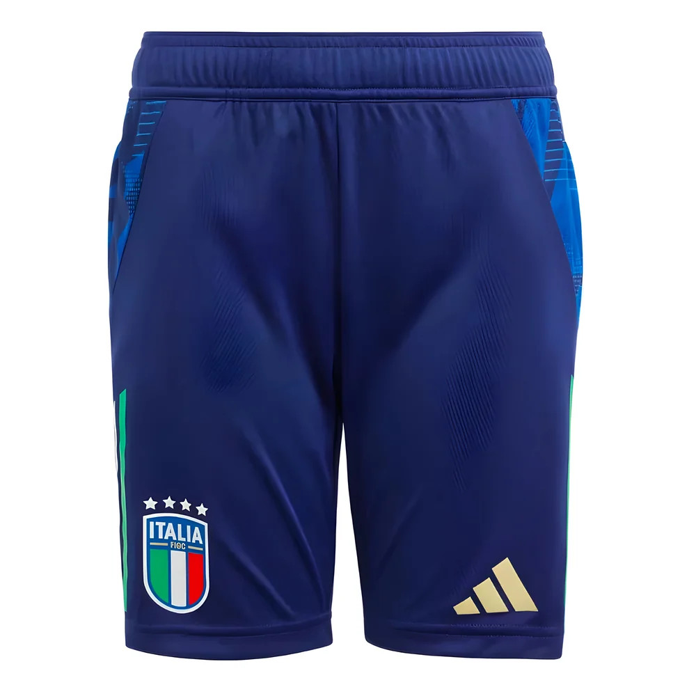 '24-'25 Italy Training Shorts (Navy) - Kids Polyester Made By: Adidas Unisex Kids Navy 28 Waist