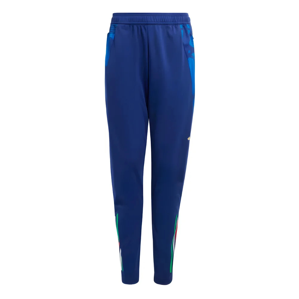 '24-'25 Italy Training Pants (Navy) - Kids 24 Waist Polyester Made By: Adidas Unisex Kids Navy 28 Waist