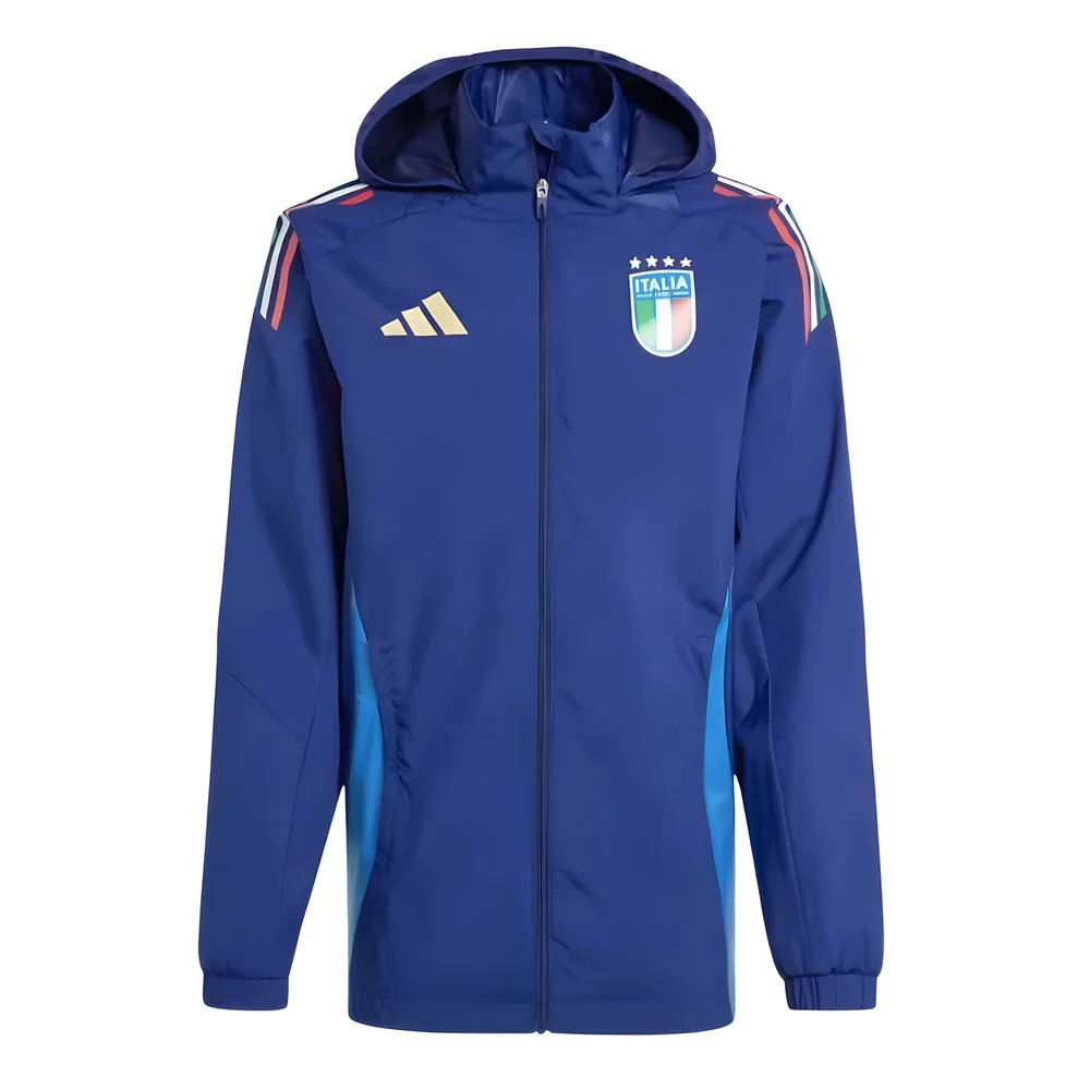 '24-'25 Italy Allweather Jacket (Navy) Polyester Made By: Adidas Men's Navy Small