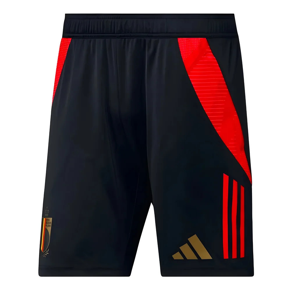 '24-'25 Belgium Training Shorts (Black) Polyester Made By: Adidas Men's Black Xxl