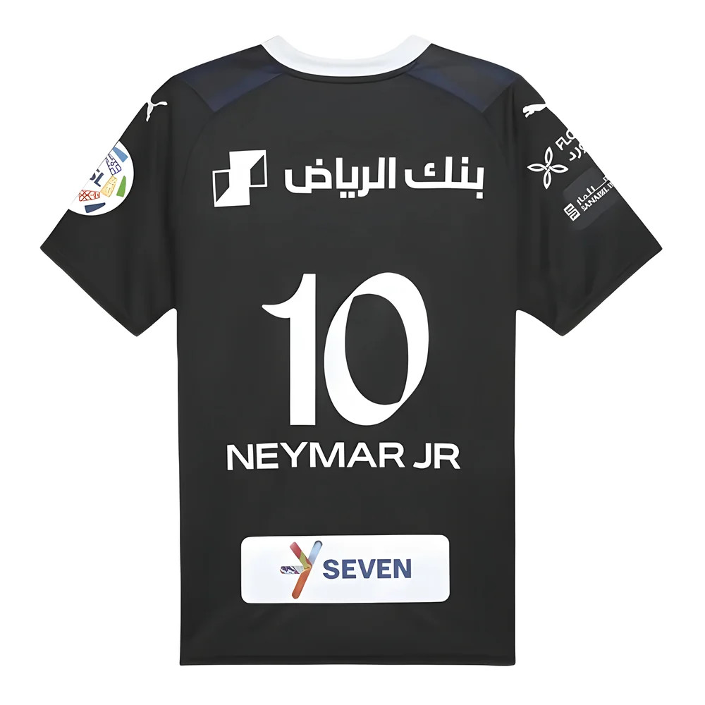'23-'24 Al Hilal Third Shirt (Neymar Jr 10) Polyester Al-Hilal Made By: Puma Men's Black Large