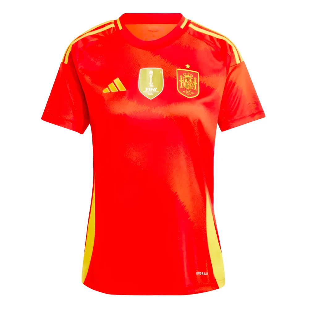 '24-'25 Spain Home Shirt () Polyester Made By: Adidas Women's Red Extra Large