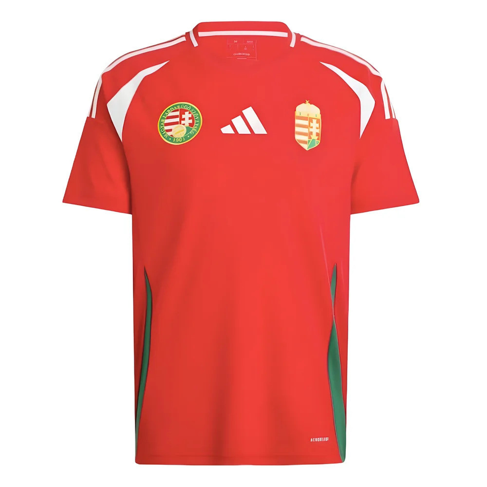 '24-'25 Hungary Home Shirt Polyester Made By: Adidas Men's Red Medium