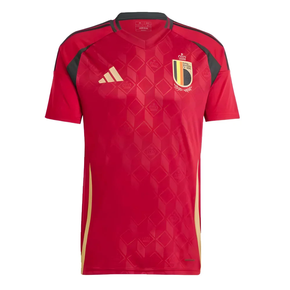 '24-'25 Belgium Home Shirt Polyester Made By: Adidas Men's Red Medium