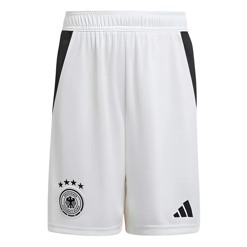 '24-'25 Germany Home Shorts (White) - Kids Polyester Made By: Adidas Unisex Kids White 28 Waist