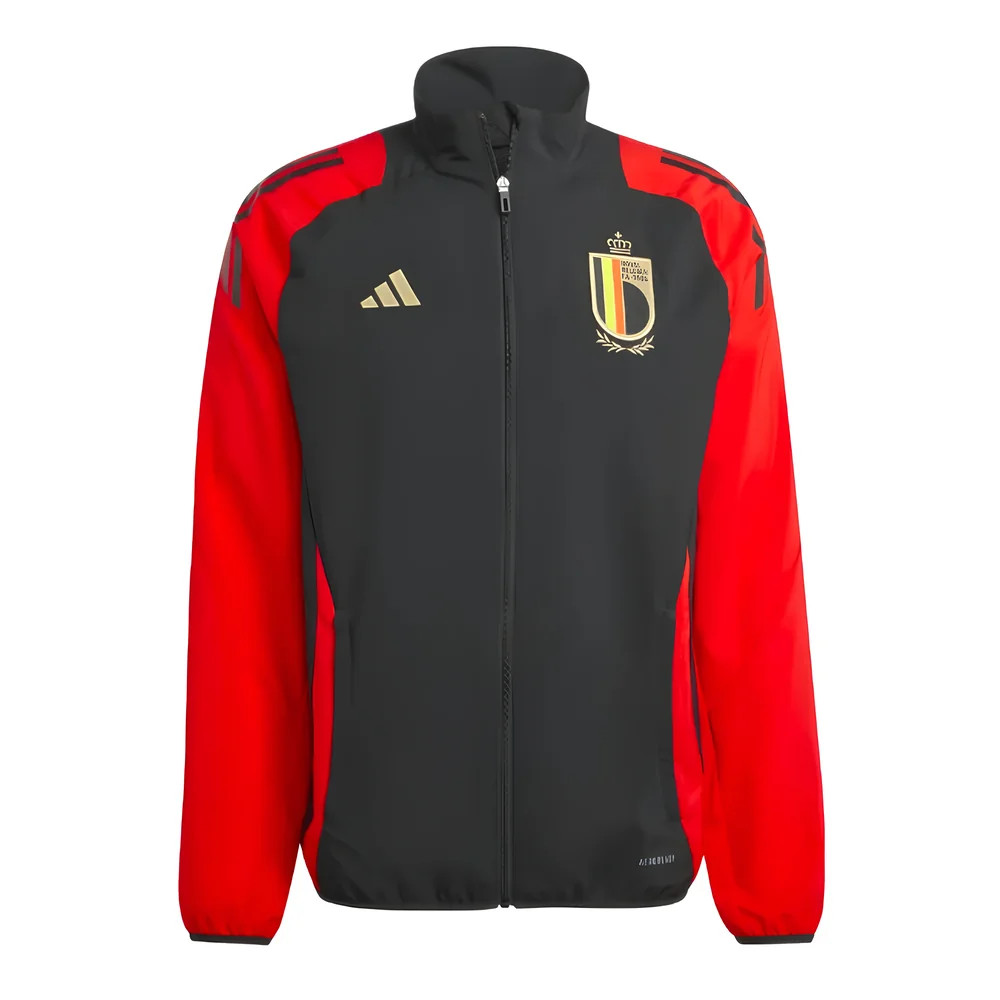 '24-'25 Belgium Presentation Jacket (Black) Polyester Made By: Adidas Men's Black Medium