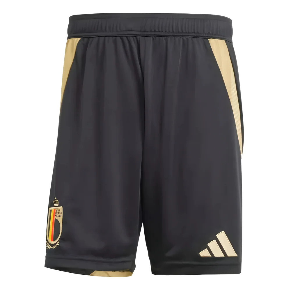 '24-'25 Belgium Home Shorts (Black) Polyester Made By: Adidas Men's Black Xxl