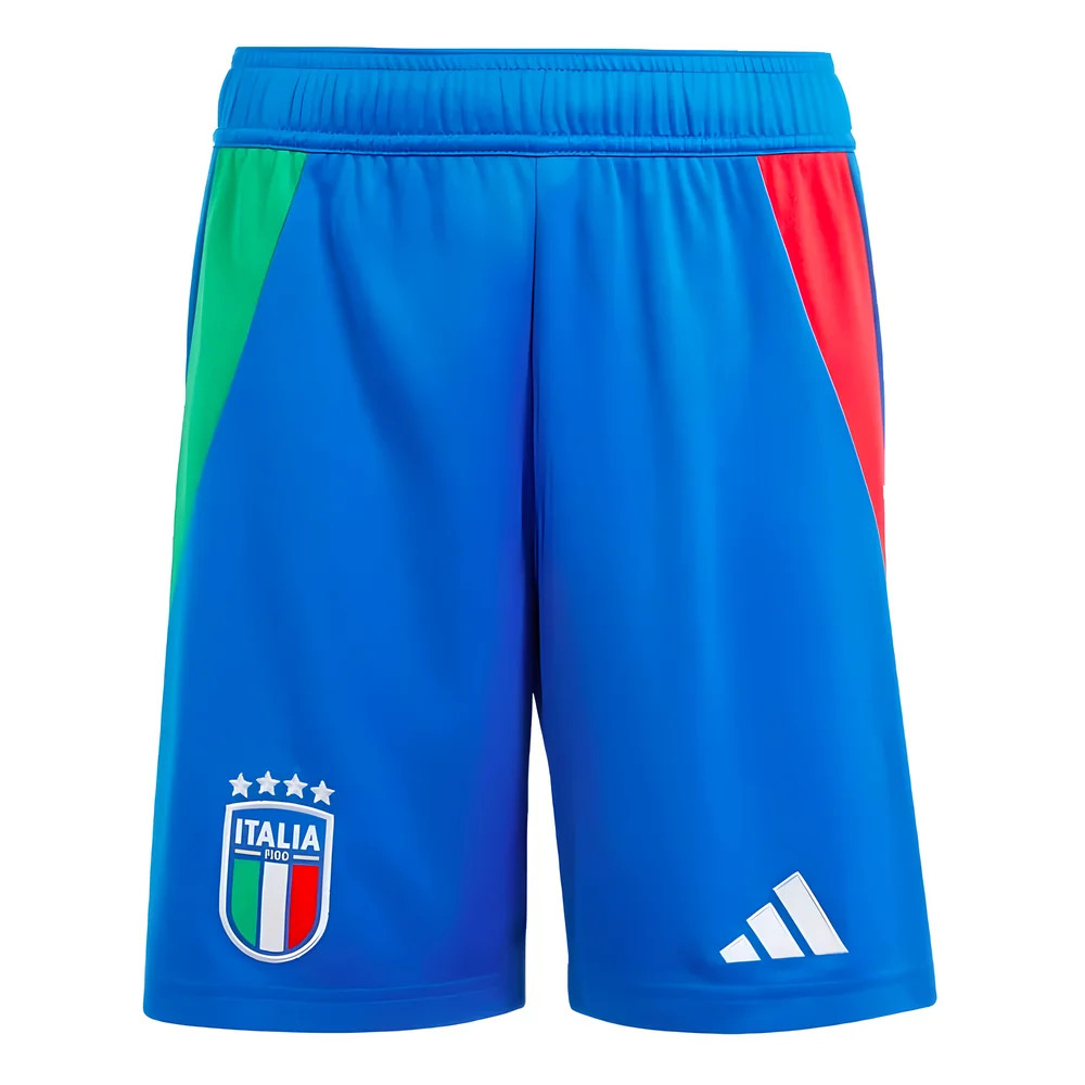 '24-'25 Italy Away Shorts (Blue) - Kids Polyester Made By: Adidas Unisex Kids Blue 28 Waist