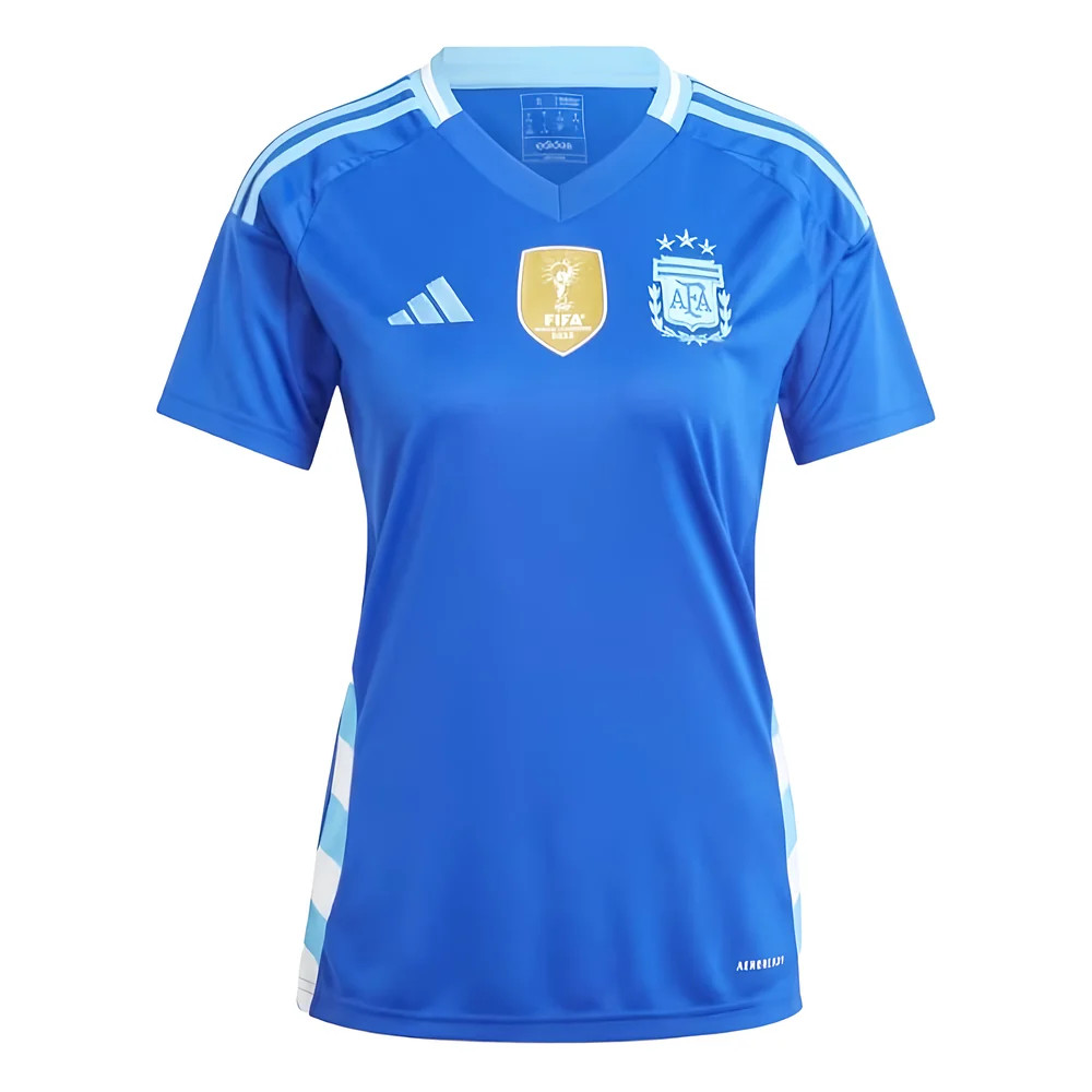 '24-'25 Argentina Away Shirt () Polyester Made By: Adidas Women's Blue Extra Small