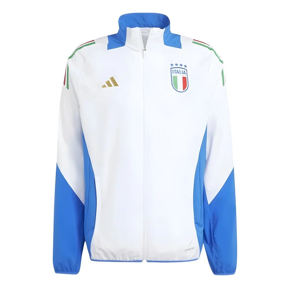 '24-'25 Italy Presentation Jacket (White) Polyester Made By: Adidas Men's White Small