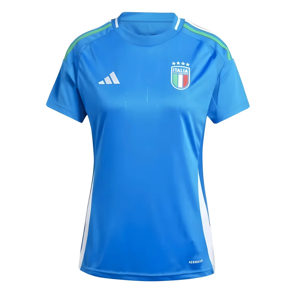 '24-'25 Italy Home Shirt () Polyester Made By: Adidas Women's Blue Extra Large