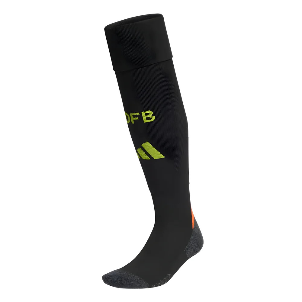 '24-'25 Germany Home Goalkeeper Socks (Black) Adults Polyester Made By: Adidas Unisex Black Medium
