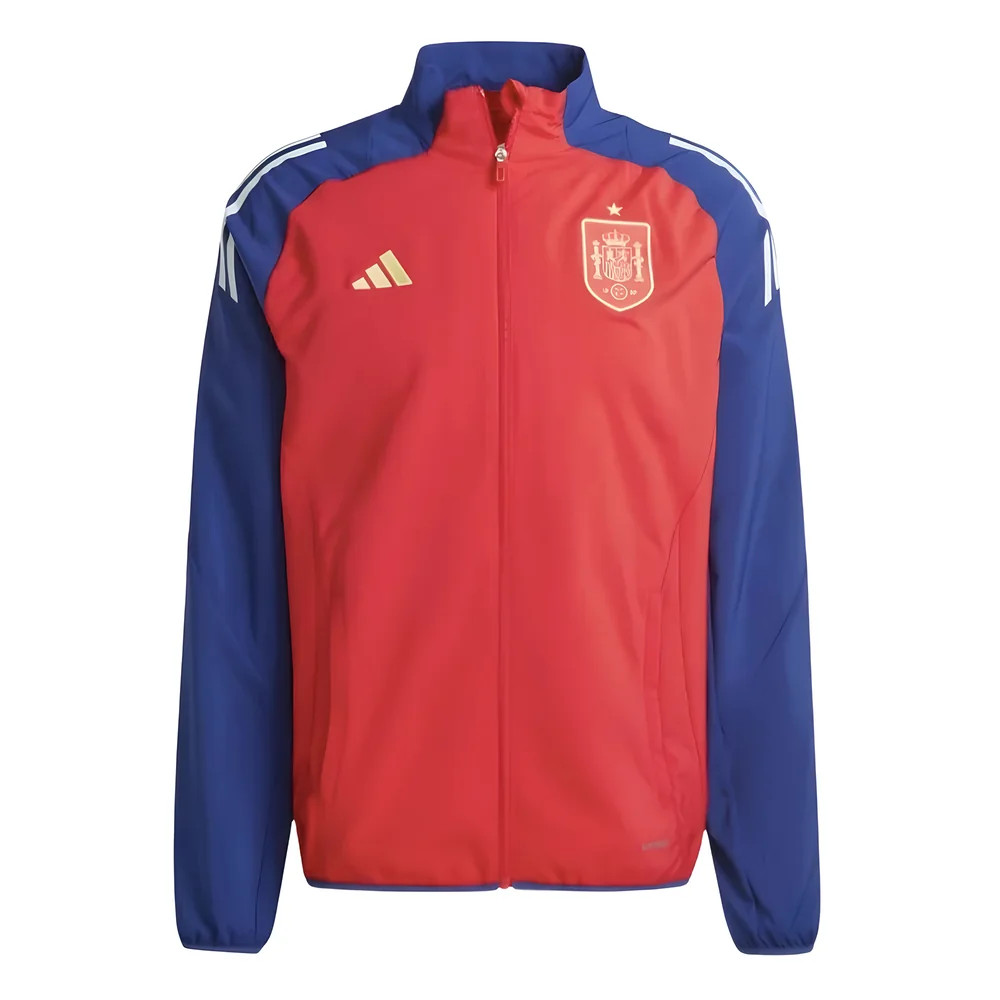 '24-'25 Spain Presentation Jacket (Red) Polyester Made By: Adidas Men's Red 3XL