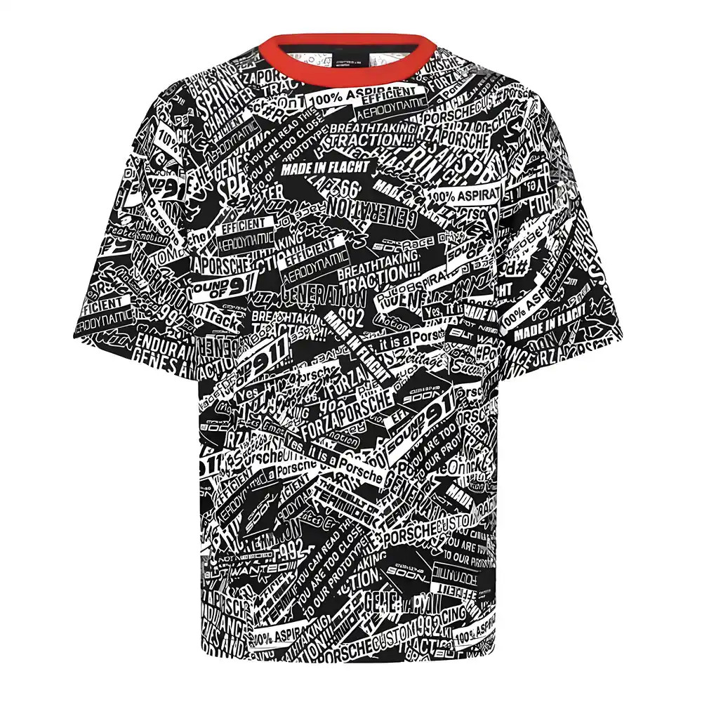2024 Porsche Motorsport Aop Oversized T-Shirt (Black) Polyester Made By: Puma Men's Black Small