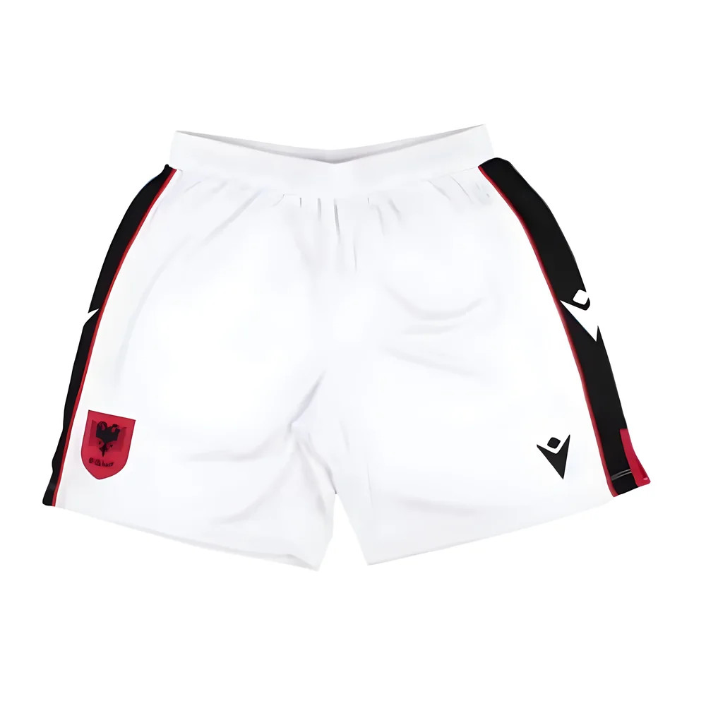 '24-'25 Albania Away Shorts (White) Polyester Made By: Macron Men's White 3XL