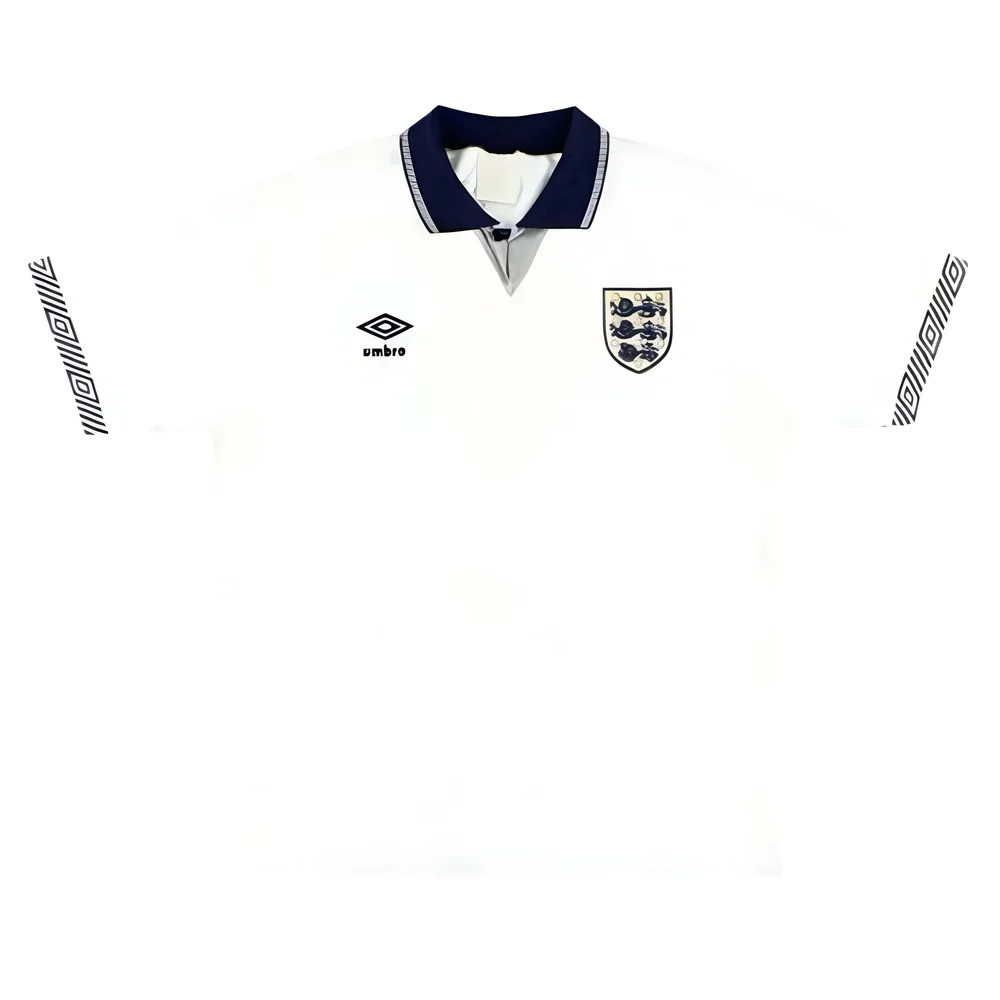'90-'92 England Home Shirt (L) (Very Good) Polyester Made By: Umbro Men's White Large
