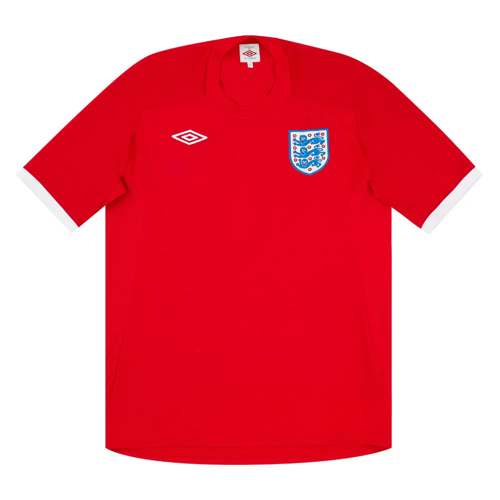 '10-'11 England Away ) (Excellent) Polyester Made By: Umbro Men's Red Extra Large
