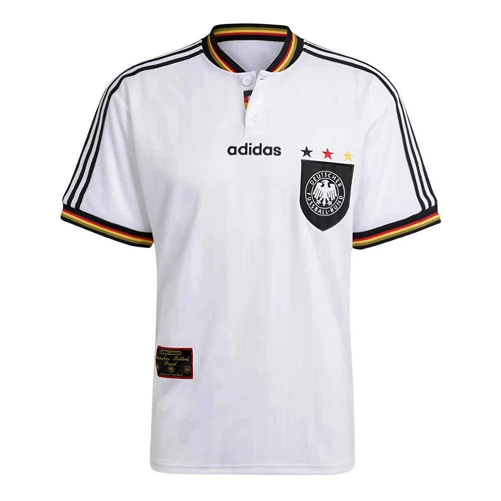 1996 Germany Euro 96 Home Shirt Polyester Made By: Adidas Men's White Medium