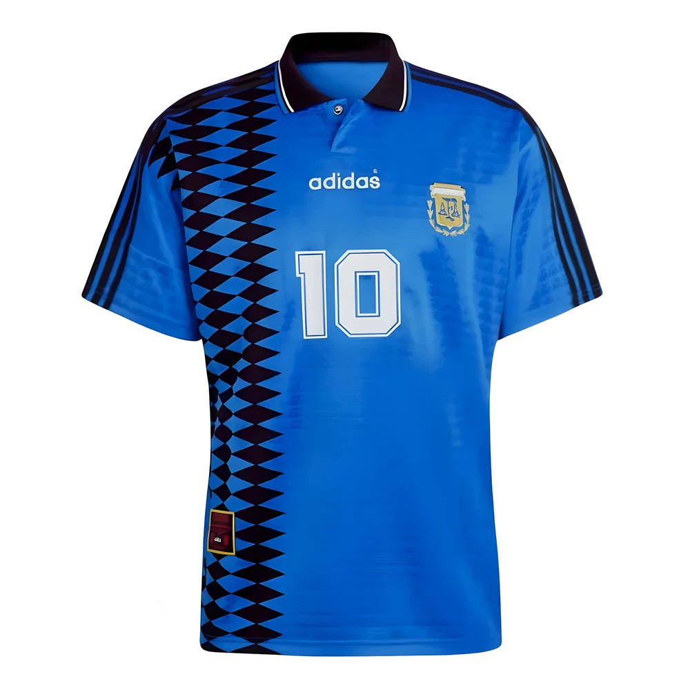 Argentina Diego Maradona 1994 Away Shirt Polyester Made By: Adidas Men's Blue Small