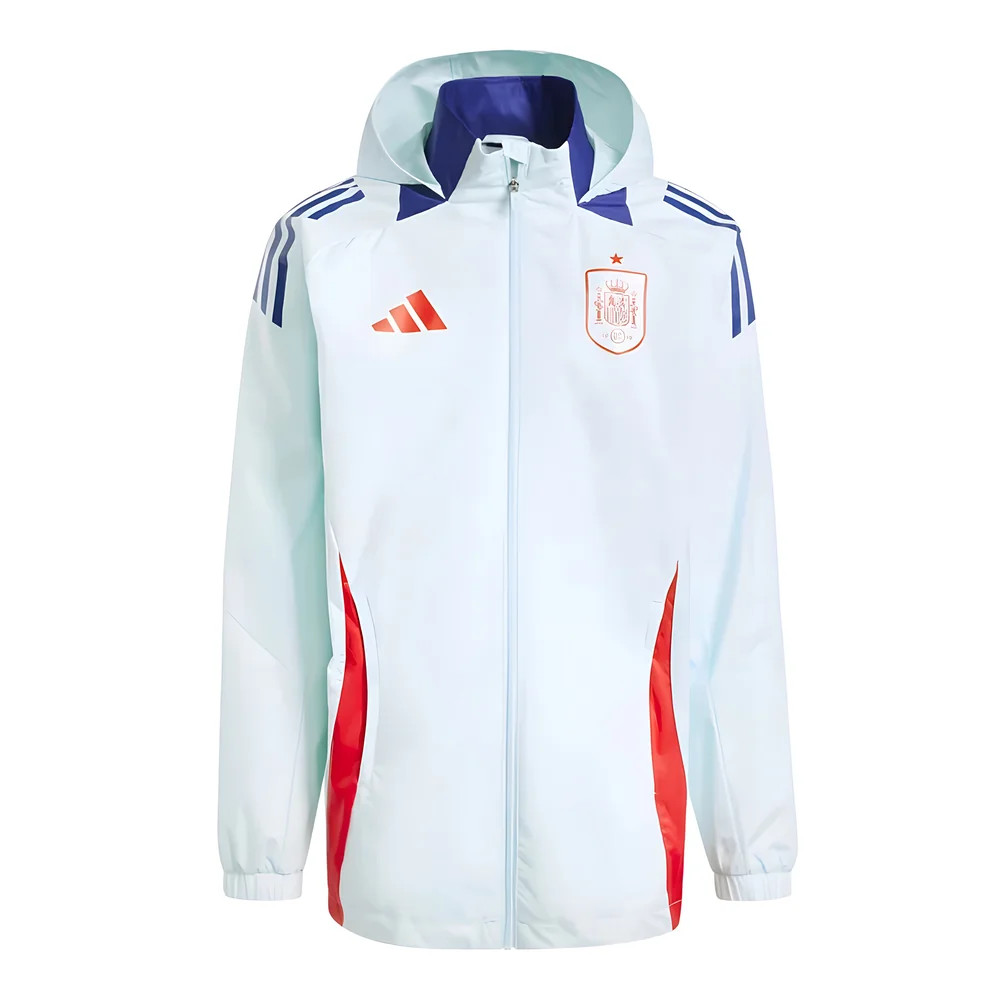 '24-'25 Spain Allweather Jacket (Mint) Polyester Made By: Adidas Men's Blue Large