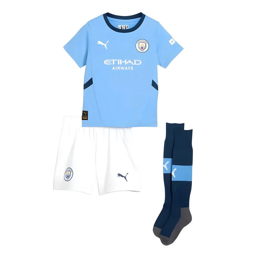 2024-2025 Man City Home Mini Kit [77508001] - Uksoccershop