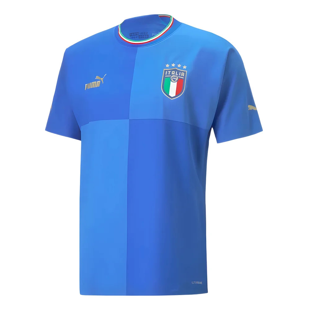 '22-'23 Italy Home Jersey Authentic With Packaging Polyester Made By: Puma Men's Blue Extra Large
