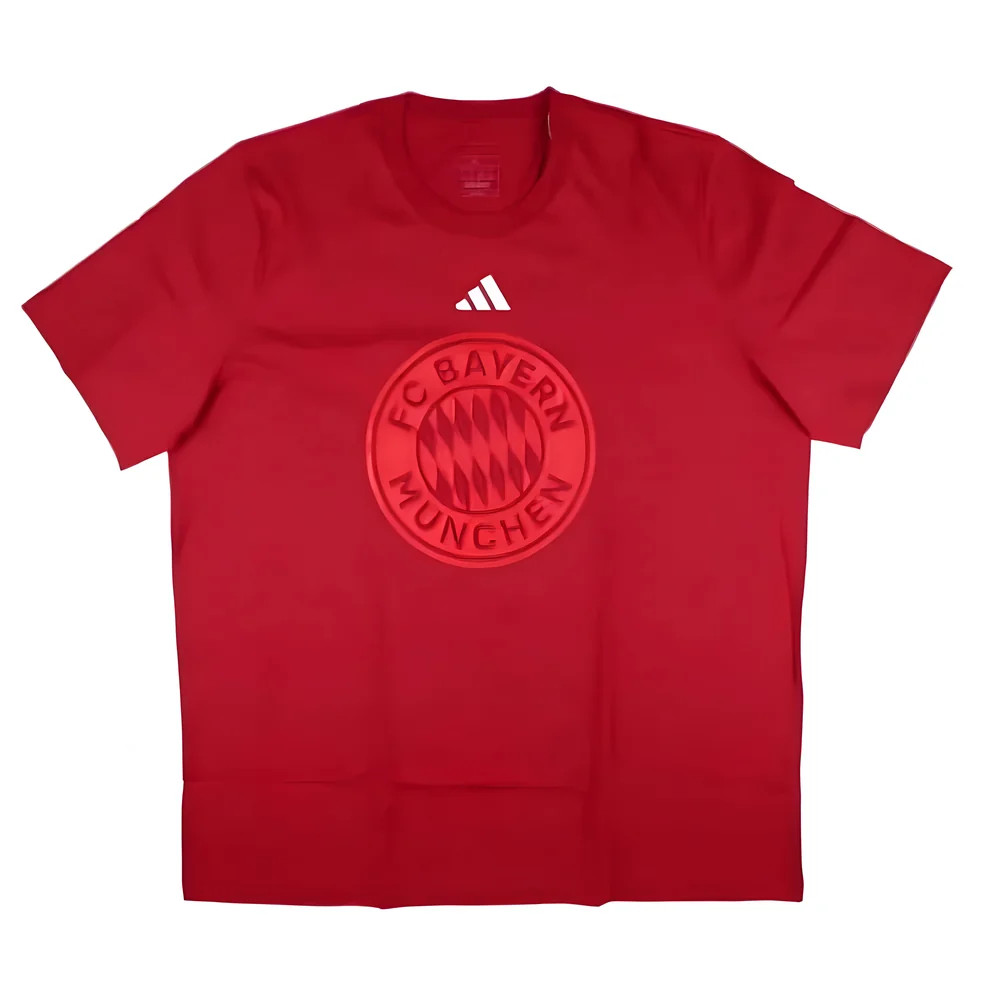 '24-'25 Bayern Munich Dna Graphic Tee (Red) Polyester Made By: Adidas Men's Red Small
