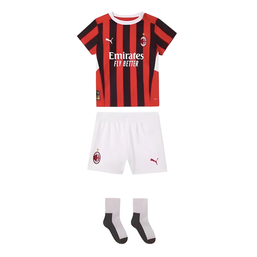 '24-'25 Ac Milan Home Baby Kit Toddler's Polyester Made By: Puma Unisex Toddler Red Size 12-18