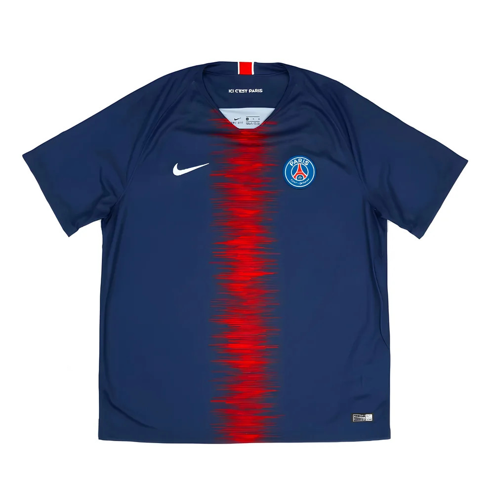 '18-'19 Psg Home Shirt (No Sponsor) Polyester Made By: Nike Men's Navy Medium