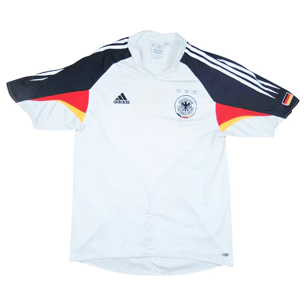 '04-'05 Germany Home Shirt ((Very Good) Polyester Made By: Adidas Men's White Extra Large