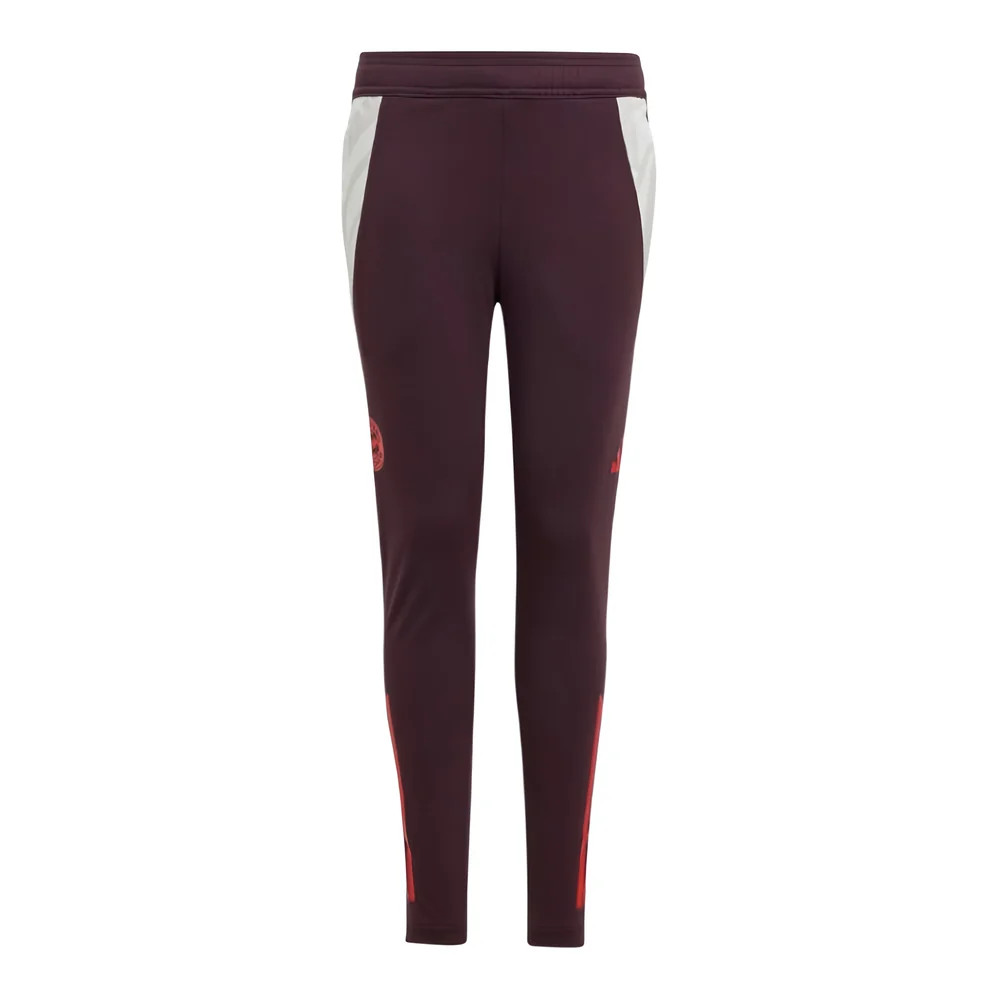'24-'25 Bayern Munich Training Pants (Shadow ) - Kids 24 Waist Polyester Made By: Adidas Unisex Kids Maroon 28 Waist