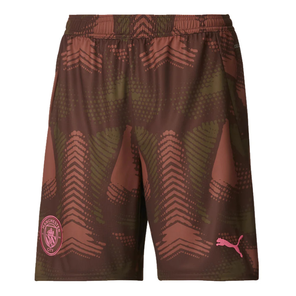 '24-'25 Man City Third Goalkeeper Shorts (Espresso ) Polyester Manchester City Made By: Puma Men's Brown Large