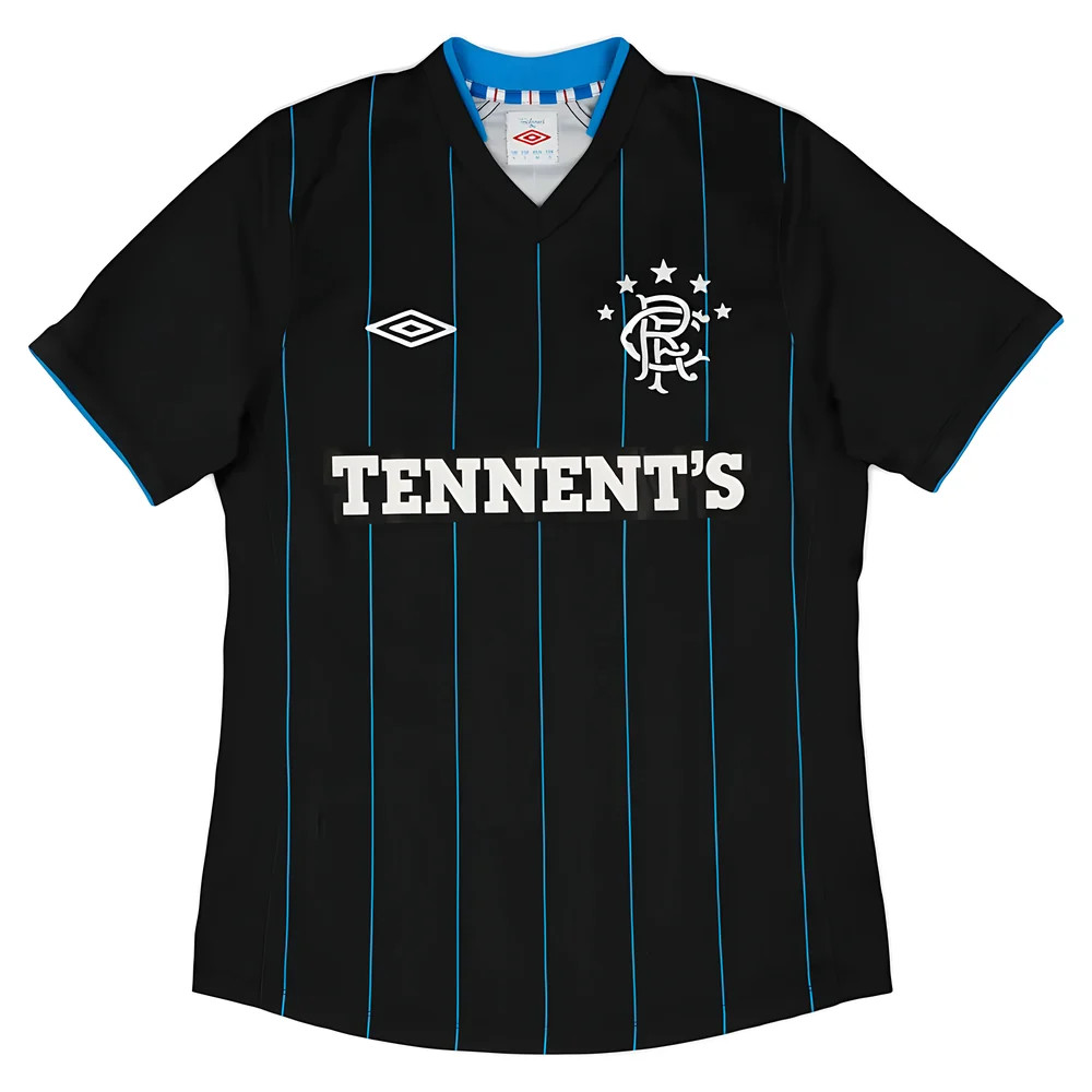 '12-'13 Rangers Third (Excellent) Polyester Made By: Umbro Men's Black Xxl