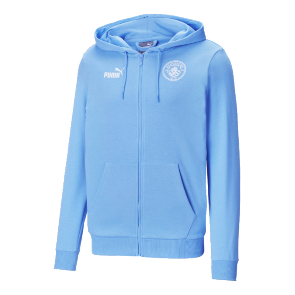'24-'25 Man City Ftblculture Hooded Sweat Jacket (Blue) Polyester Manchester City Made By: Puma Men's Blue Medium