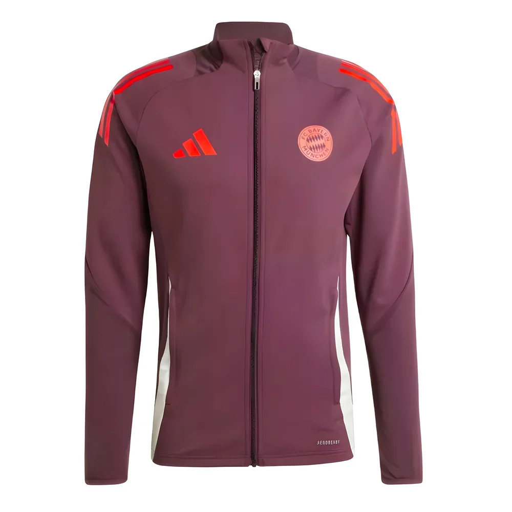 '24-'25 Bayern Munich Track Jacket (Shadow ) Polyester Made By: Adidas Men's Maroon Large
