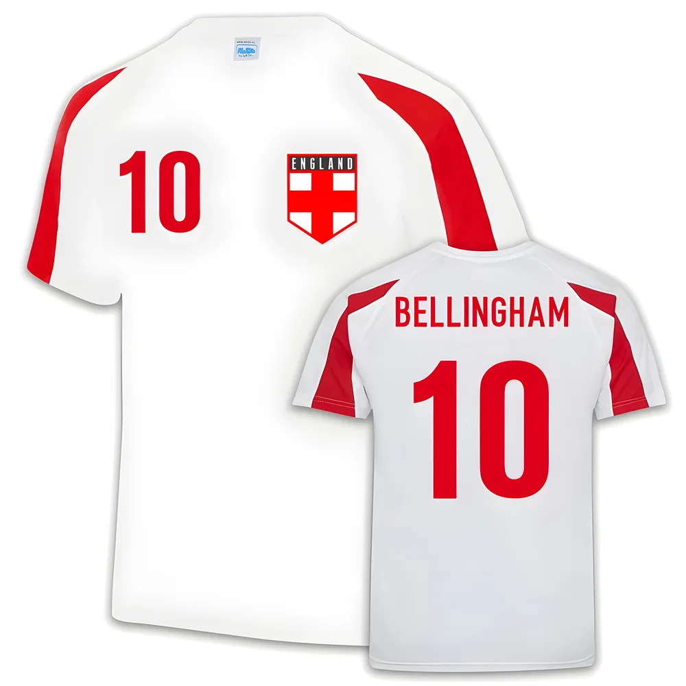 England Sports Jersey Training (Jude Bellingham) Polyester Uksoccershop Men's White Xxl