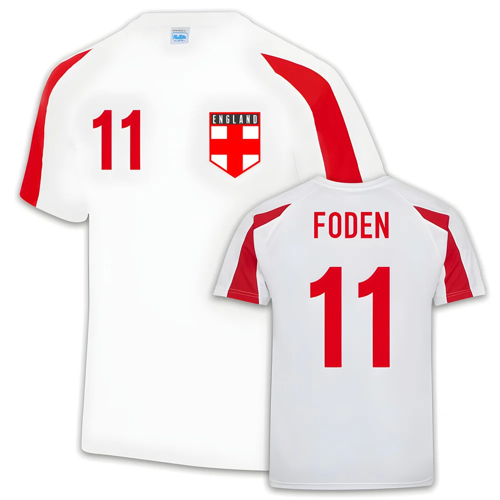 England Sports Jersey Training (Phil Foden) Polyester Uksoccershop Men's White Xxl