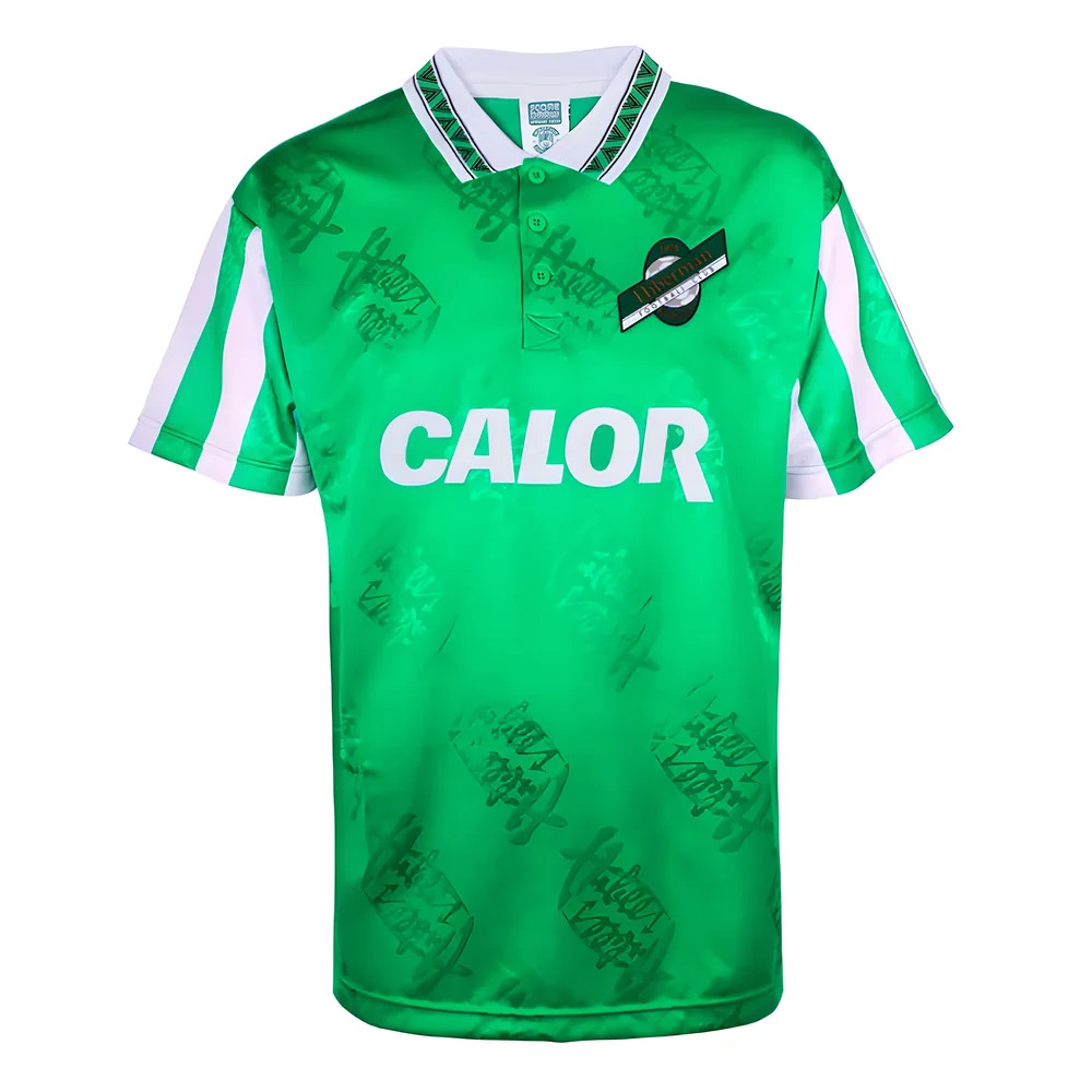 1994 Hibernian Home Shirt Polyester Made By: Score Draw Men's Green Large