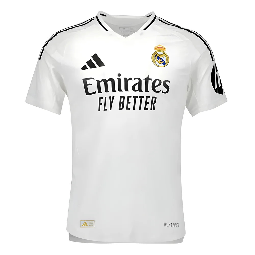 '24-'25 Real Madrid Authentic Home Shirt Polyester Made By: Adidas Men's White 3XL