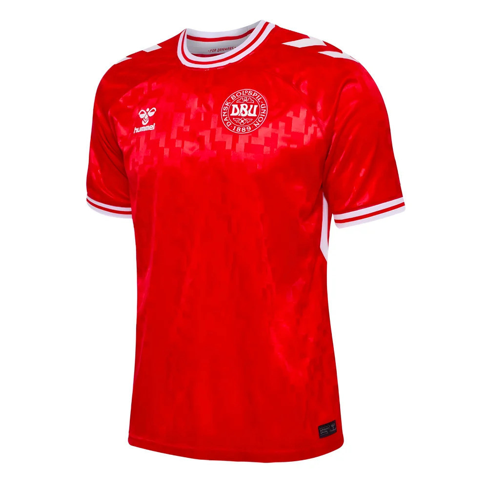 '24-'25 Denmark Home Shirt Polyester Made By: Hummel Men's Red Medium