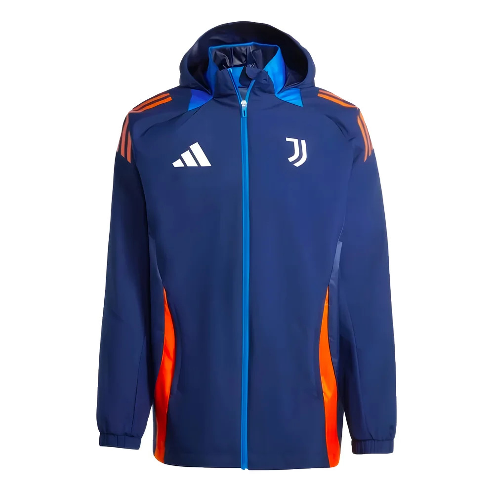 '24-'25 Juventus Rainjacket (Navy) Polyester Made By: Adidas Men's Navy 3XL