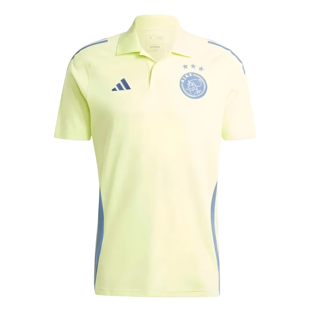 '24-'25 Ajax Polo Shirt (Yellow) Polyester Made By: Adidas Men's Yellow Xxl