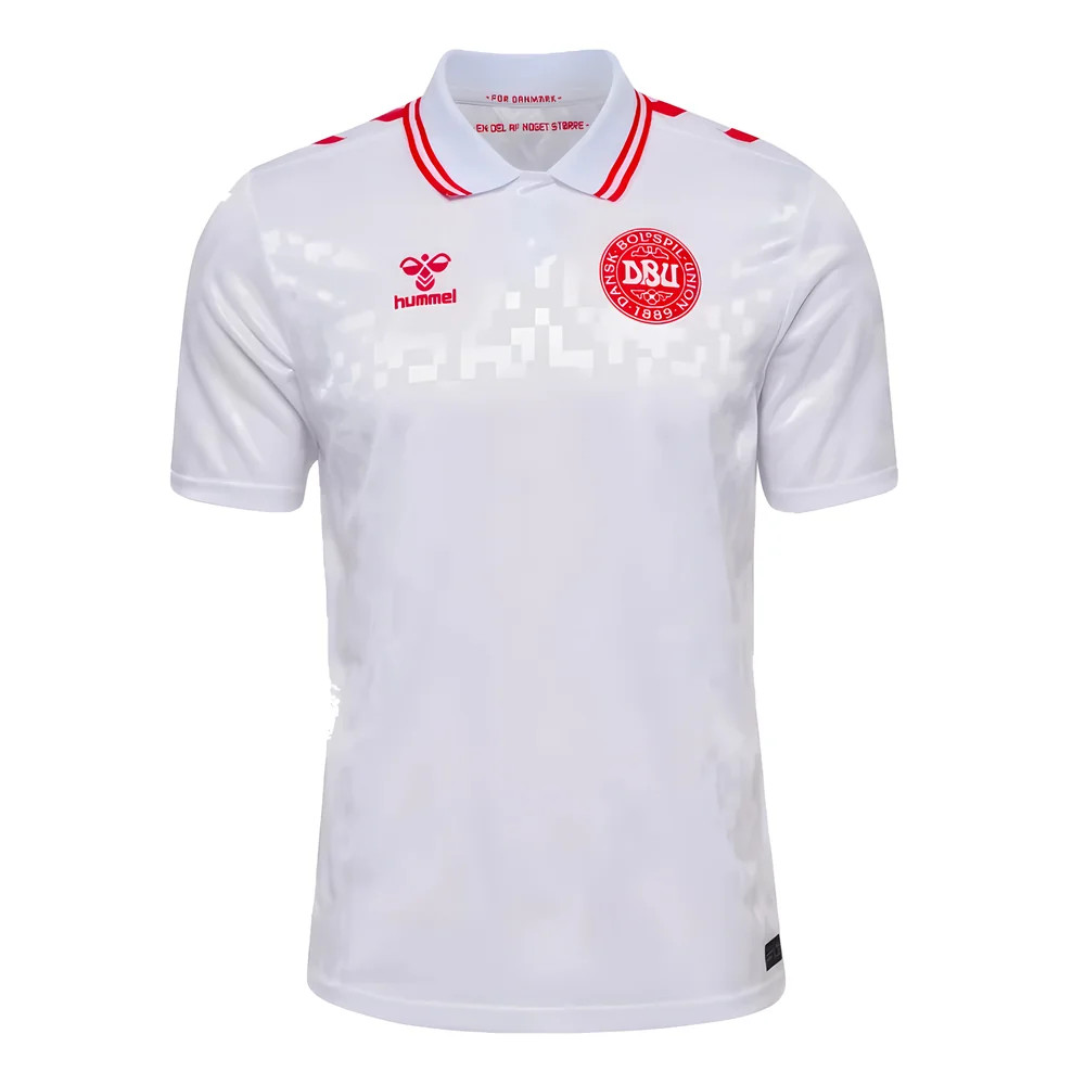 '24-'25 Denmark Away Shirt Polyester Made By: Hummel Men's White Medium